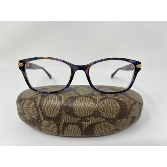COACH Eyeglasses HC 6065 5288 Confetti Purple 51 [] 17 135 - Picture 2 of 10